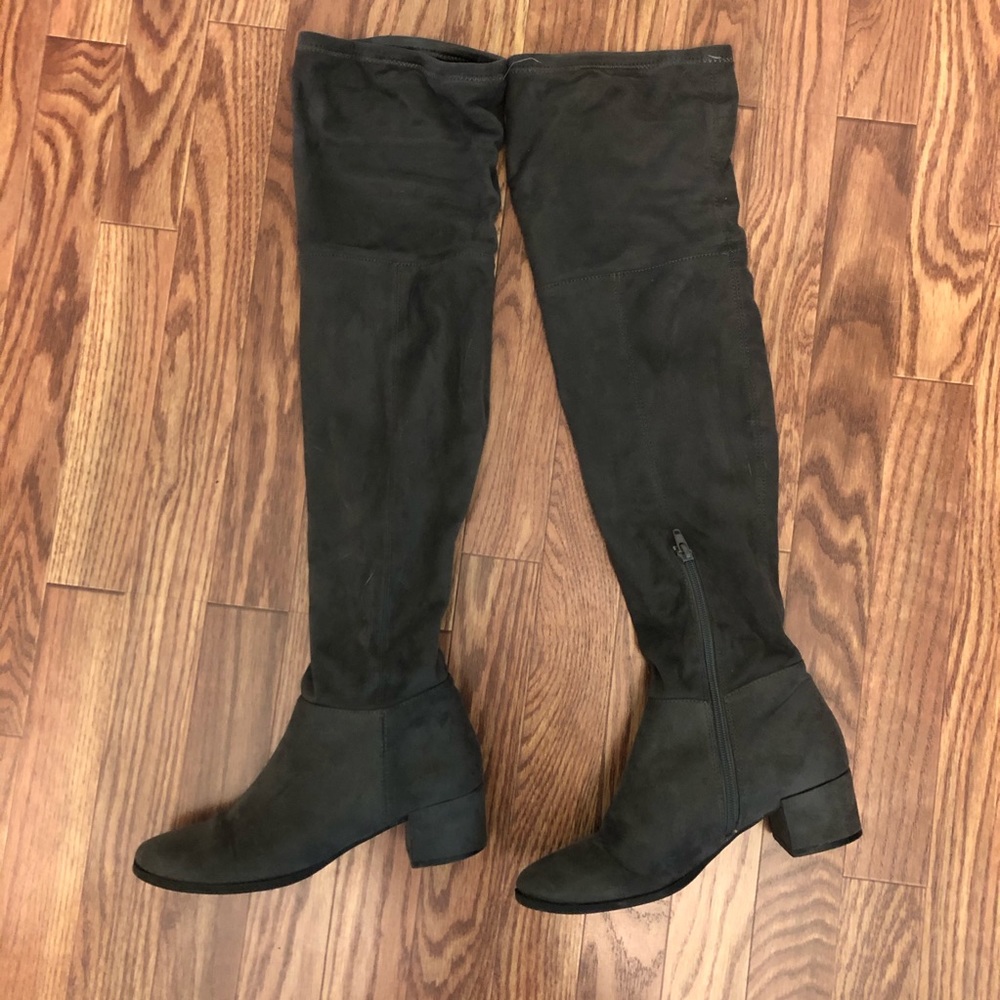 Chinese Laundry Grey Over the Knee Boots